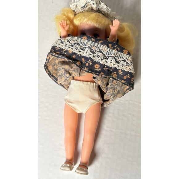 Vintage Made in Hong Kong 1970s Brown Blond Red Hair Girl Doll 8" Lot of 3 - Picture 8 of 16